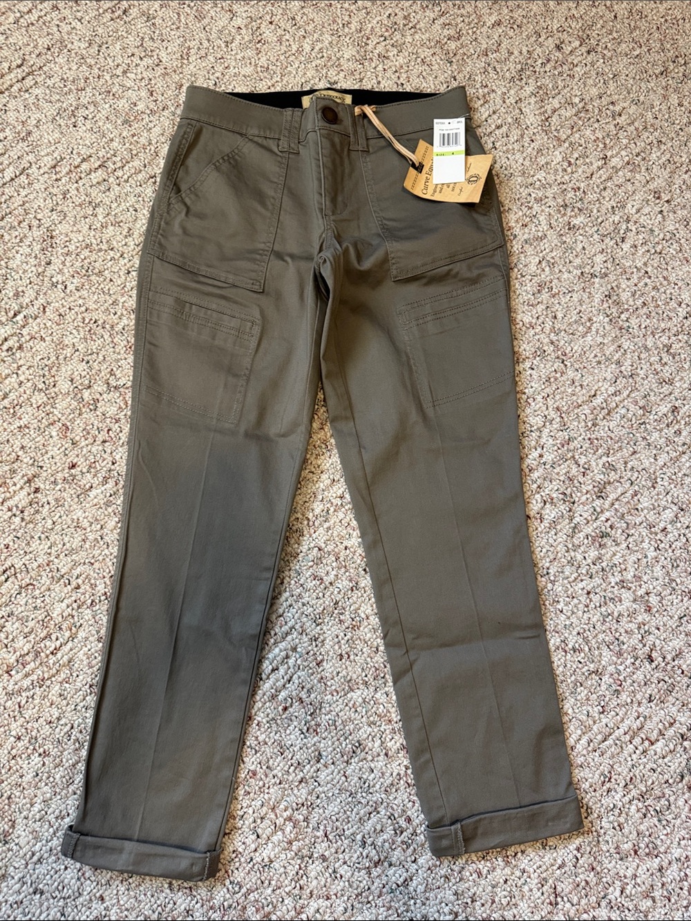 Democracy Olive Cargo Pants with Front Patch Pockets